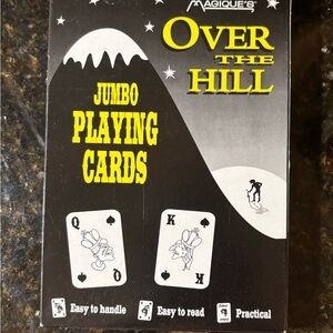 Over The Hill Jumbo Playing Cards Fun Game at Parties. NWOT In Box